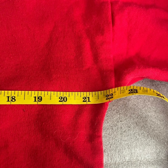 [S]Qualicum Red Cotton Shirt Jacket with Embellished Butterfly Made in Canada - Picture 4 of 10